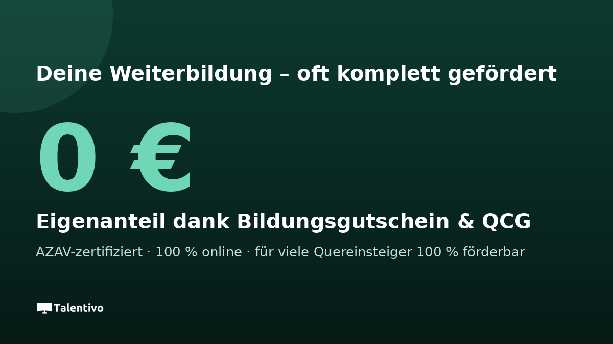 0 Euro Eigenanteil beim Quereinstieg ins Online-Marketing dank Bildungsgutschein und Qualifizierungschancengesetz